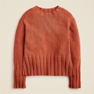 NWT J.Crew Marina sweater in textured cotton blend toasted paprika